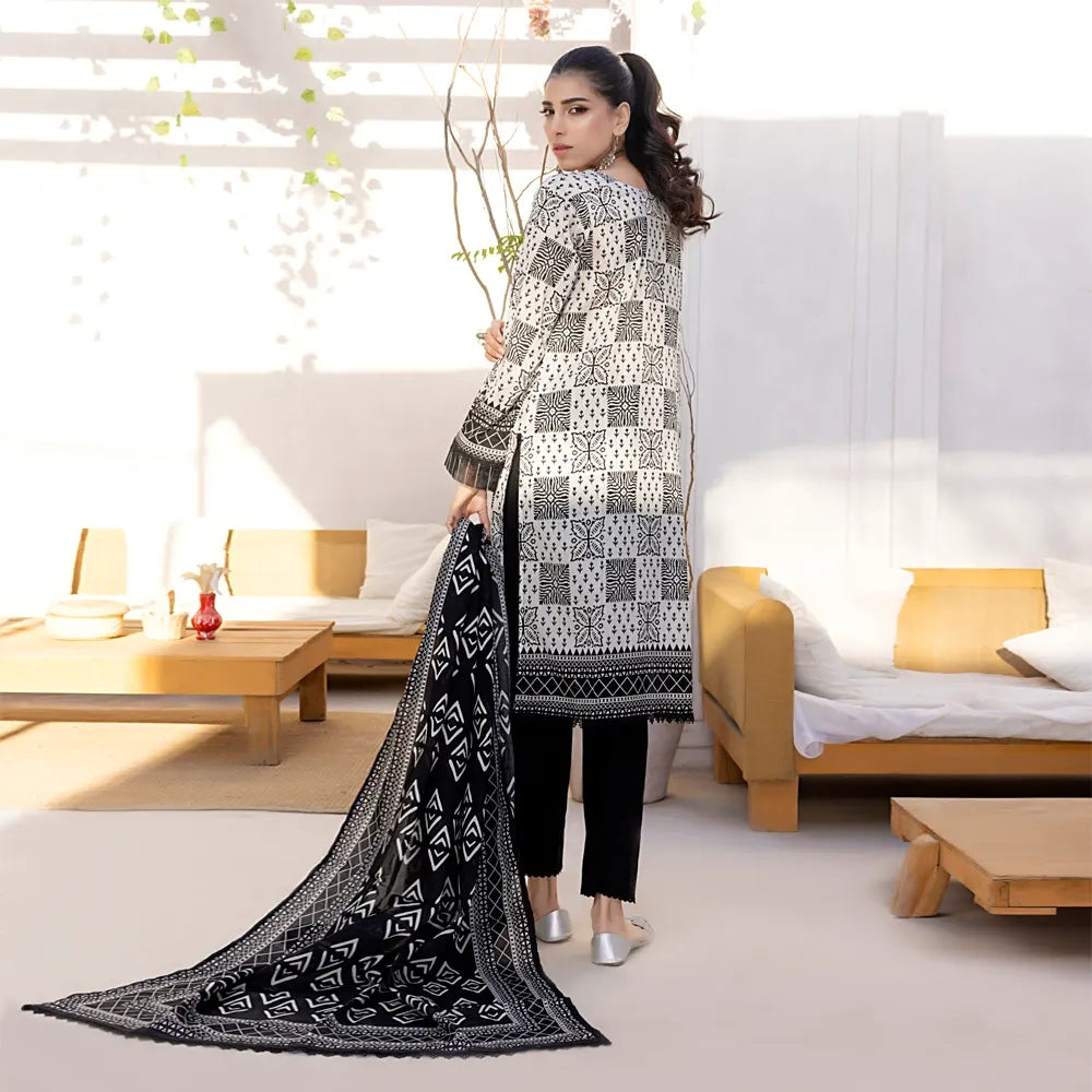 Zarka's Collection ZC-BNW-001 | 3 PC Printed Lawn by Regalia