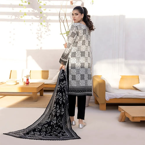 Zarka's Collection ZC-BNW-001 | 3 PC Printed Lawn by Regalia