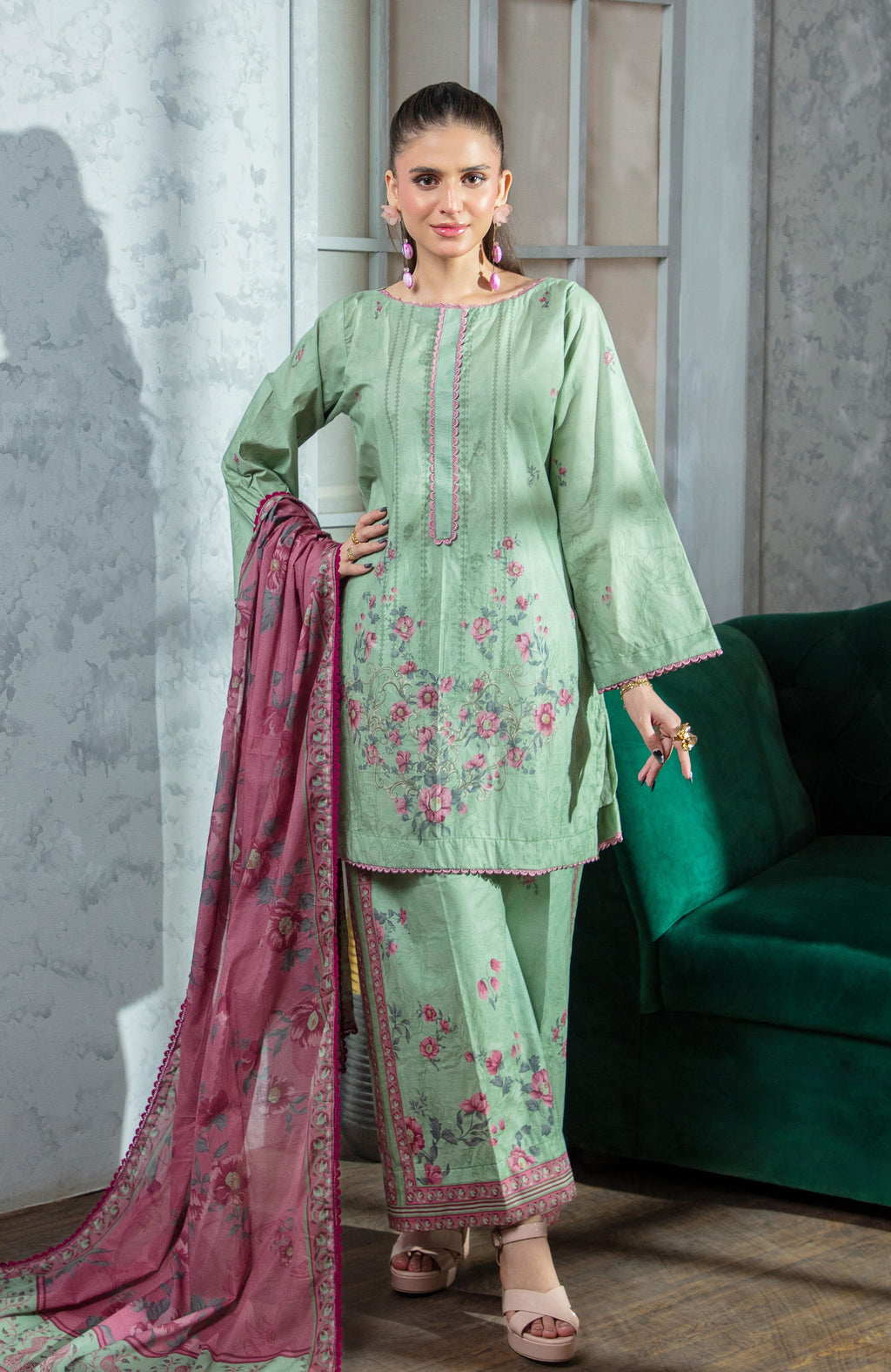 Zarka’s Printed Lawn Series by Al Zohaib – Coco Cords 3-Piece Unstitched Lawn (ZC-CC-26-10)