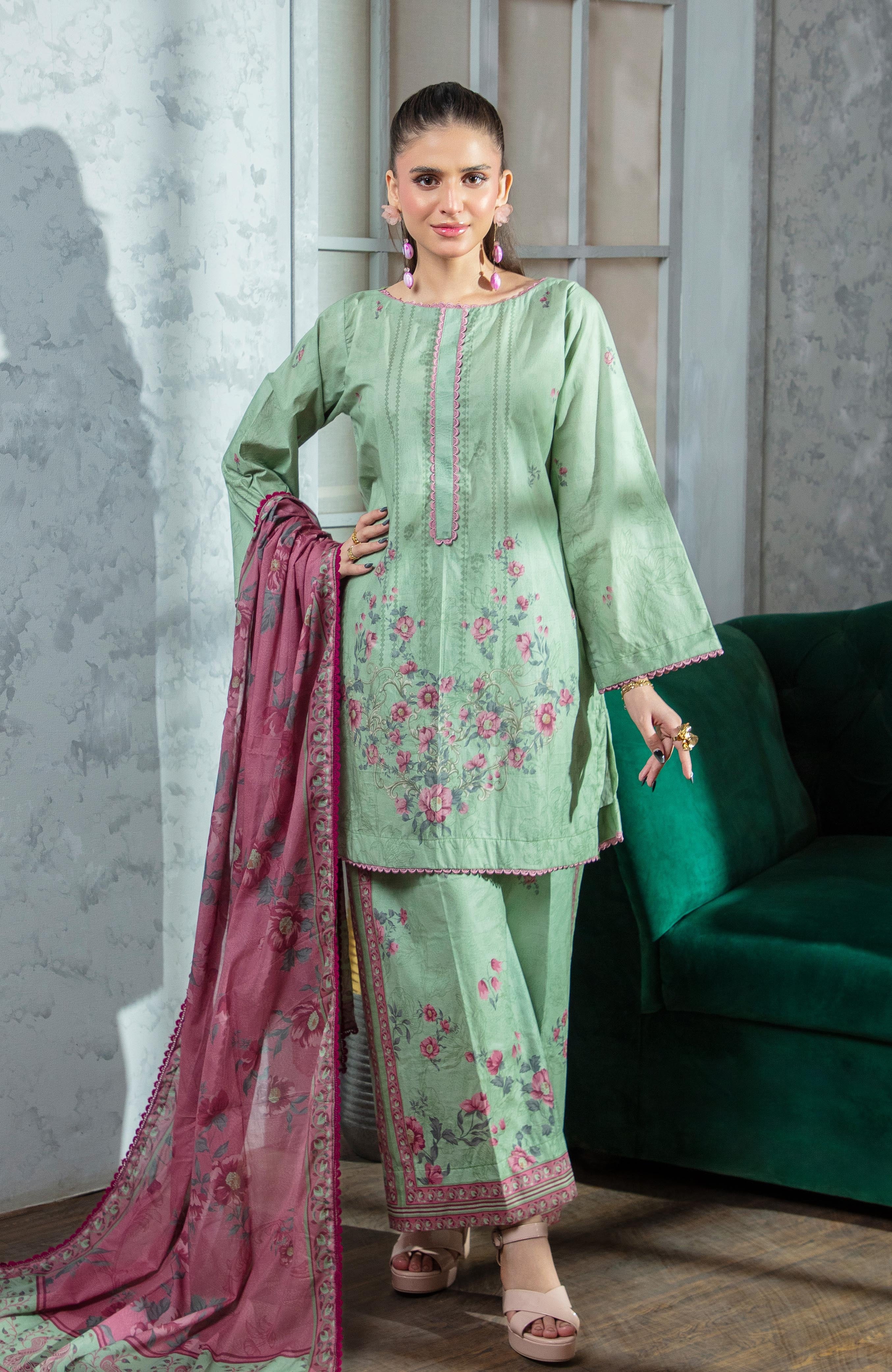 Zarka’s Printed Lawn Series by Al Zohaib – Coco Cords 3-Piece Unstitched Lawn (ZC-CC-26-10)