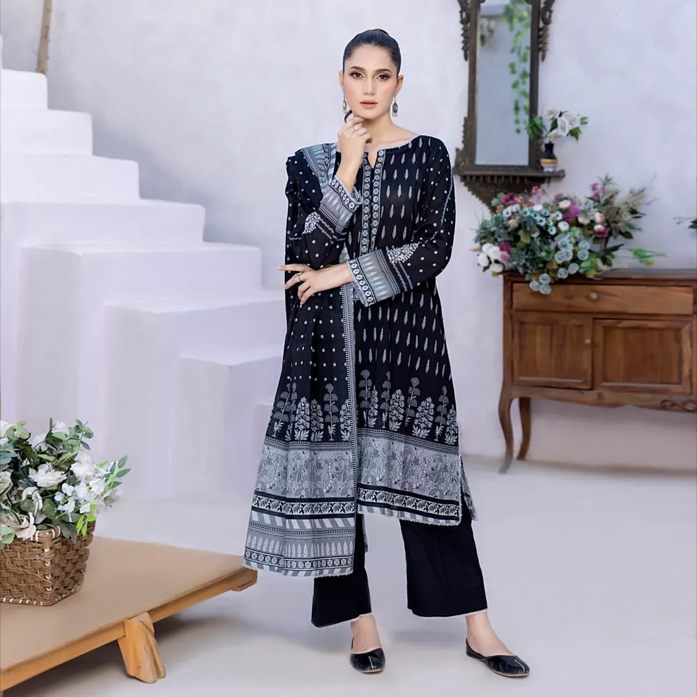 Zarka's Collection ZC-BNW-010 | 3 PC Printed Lawn by Regalia