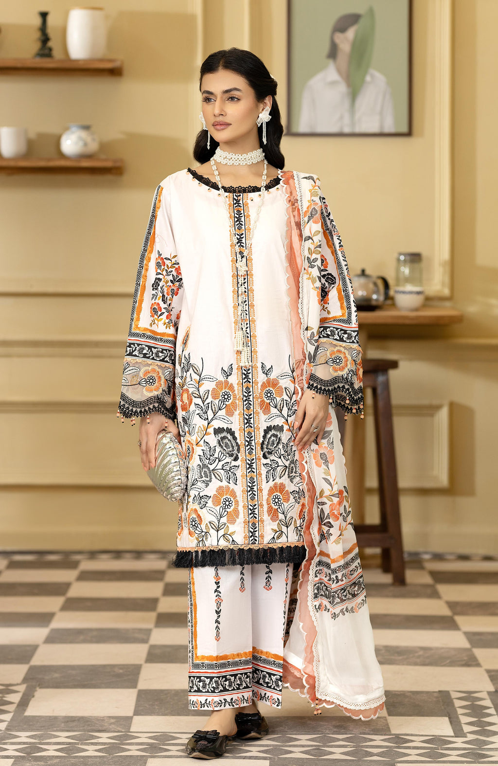 Zarka’s Luxury Lawn by Al Zohaib – Embroidered 3-Piece Unstitched (ZC-26-02)