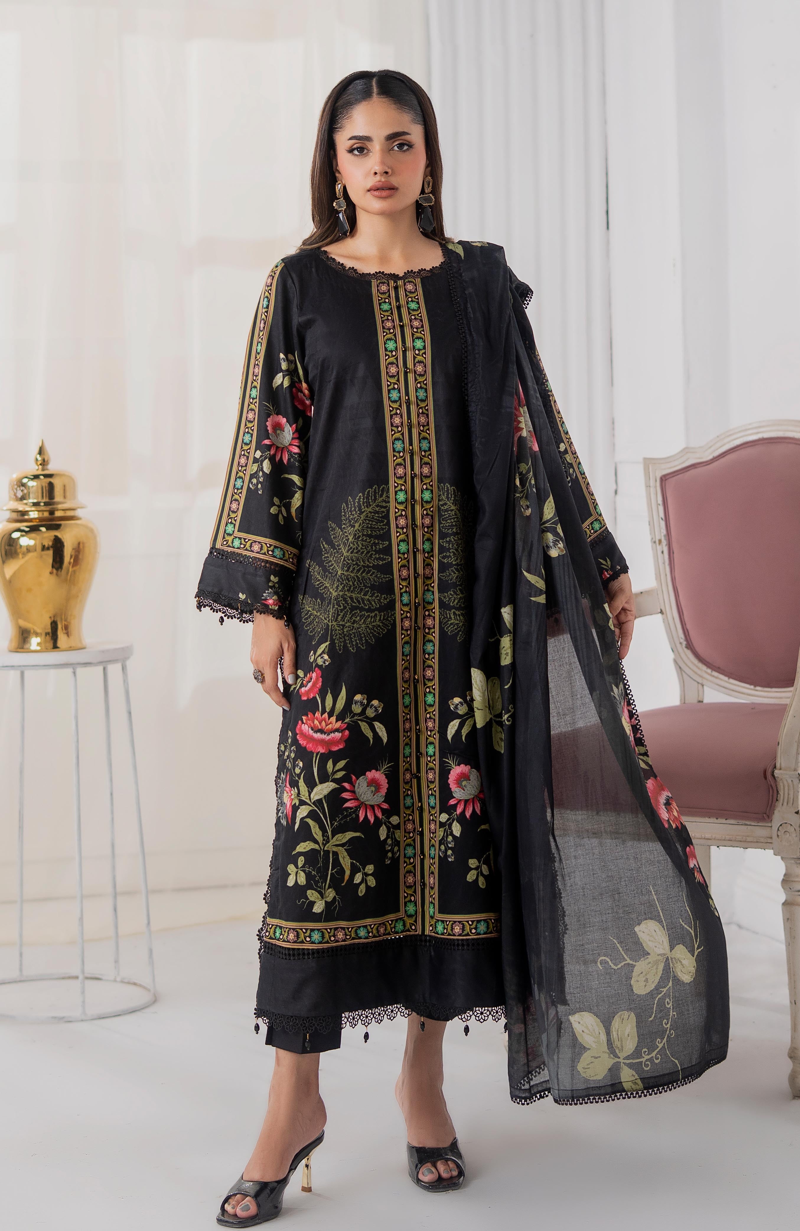Zarka’s Printed Lawn by Al Zohaib – 3-Piece Digital Printed Suite (ZC-SCS-25-02)