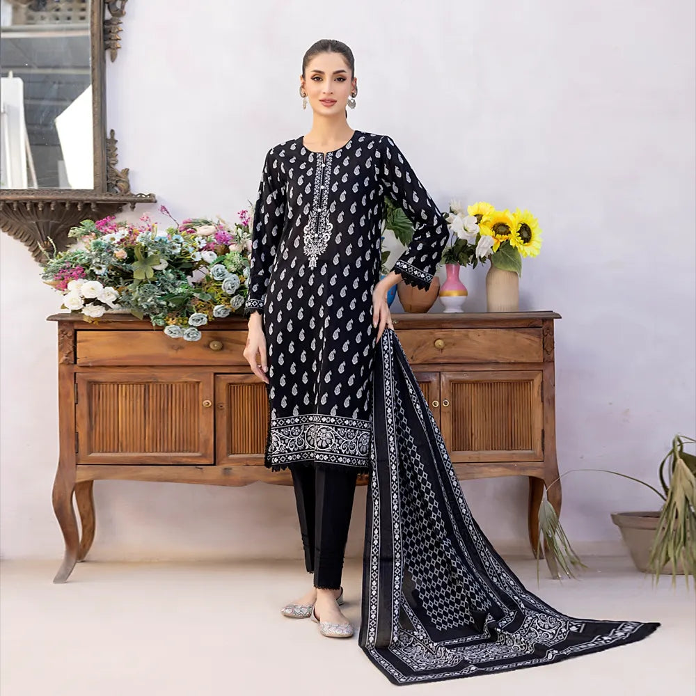 Zarka's Collection ZC-BNW-003 | 3 PC Printed Lawn by Regalia