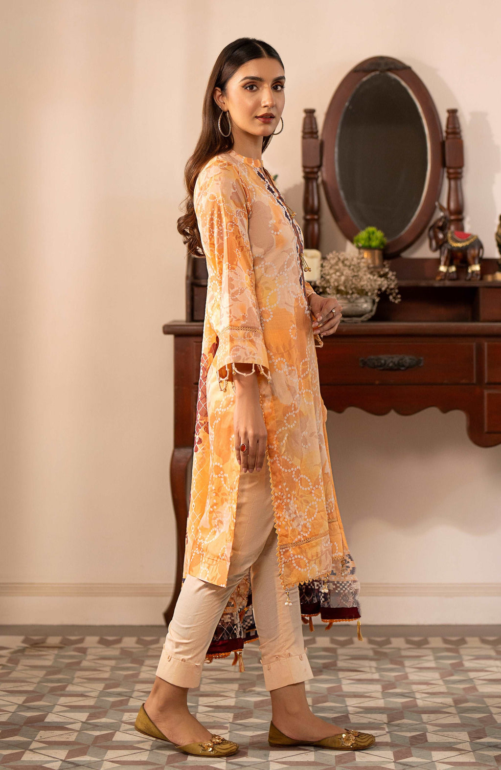 Zarka’s Luxury Lawn by Al Zohaib – Chikankari Chiffon Dupatta 3-Piece Unstitched (ZC-SBEC-24-03)