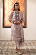 Zarka’s Luxury Lawn by Al Zohaib – Chikankari Chiffon Dupatta 3-Piece Unstitched (ZC-SBEC-24-11)
