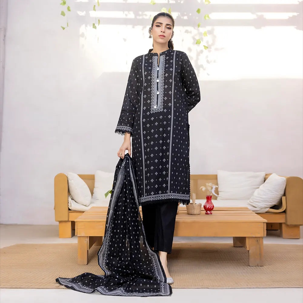 Zarka's Collection ZC-BNW-004 | 3 PC Printed Lawn by Regalia
