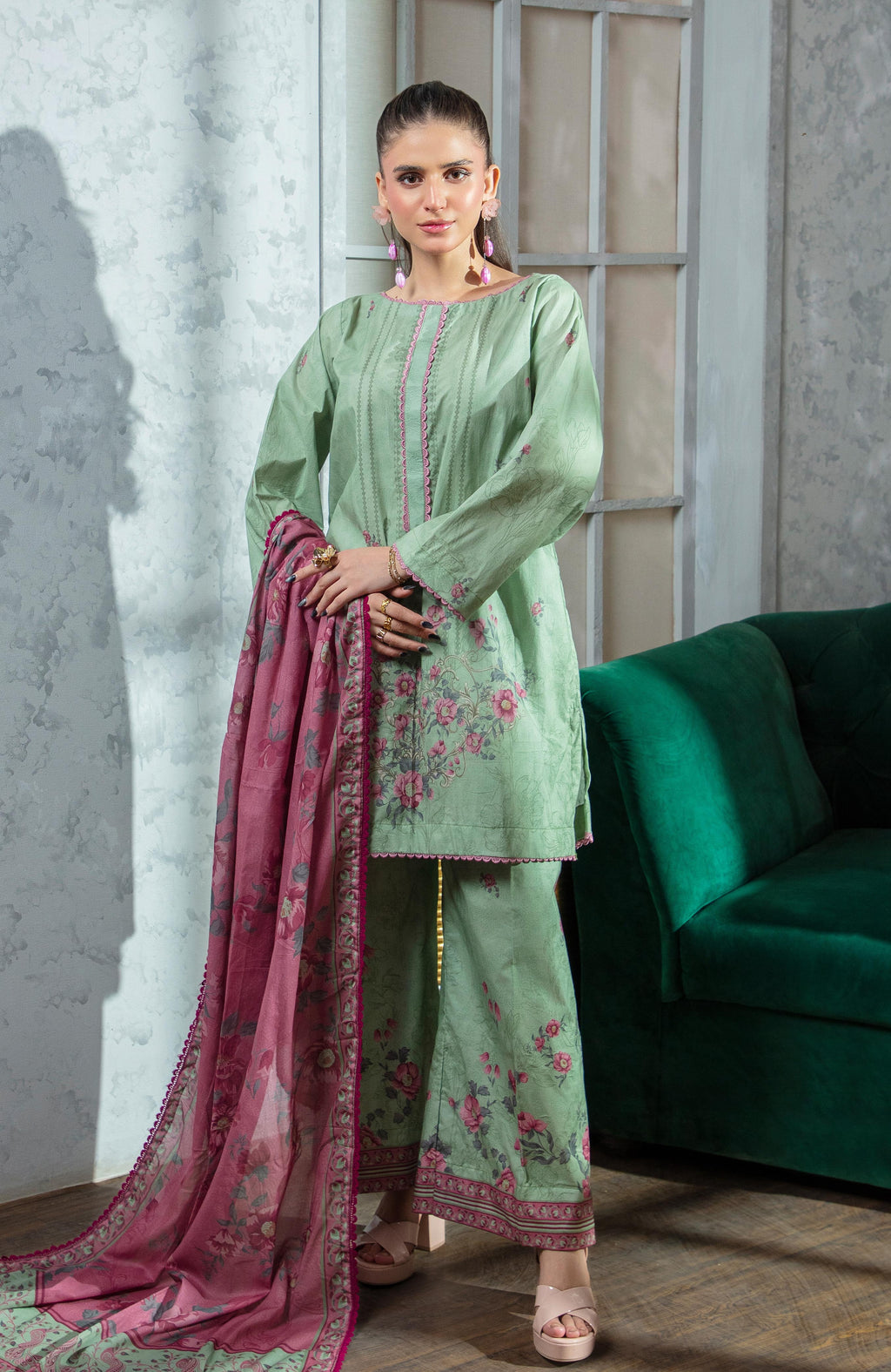 Zarka’s Printed Lawn Series by Al Zohaib – Coco Cords 3-Piece Unstitched Lawn (ZC-CC-26-10)