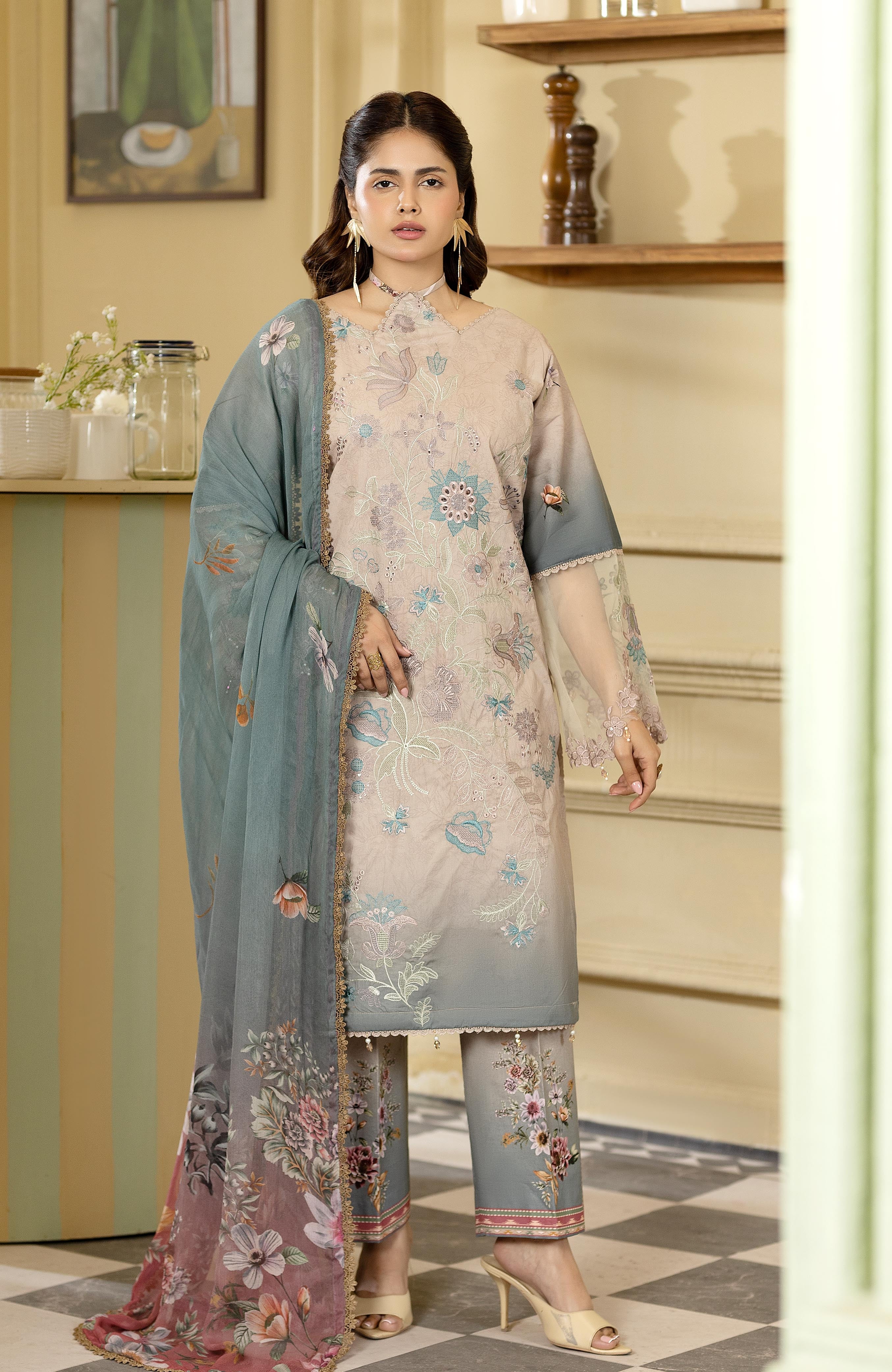 Zarka’s Luxury Lawn by Al Zohaib – Embroidered Chikankari 3-Piece Unstitched (ZC-26-12)