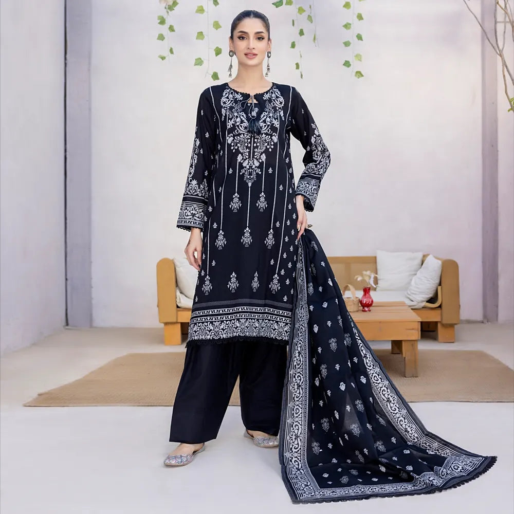 Zarka's Collection ZC-BNW-006 | 3 PC Printed Lawn by Regalia