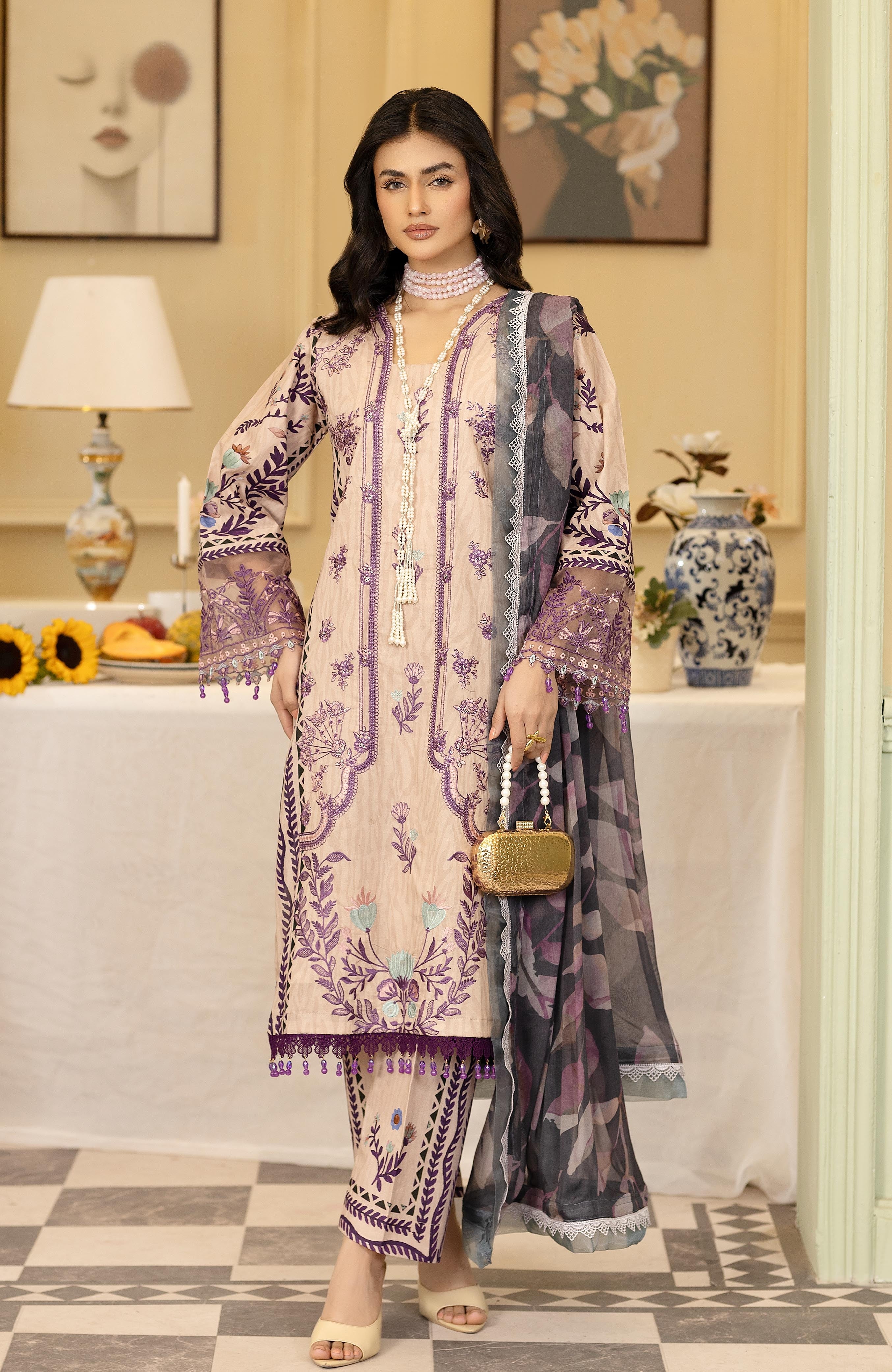 Zarka’s Luxury Lawn by Al Zohaib – Embroidered 3-Piece Unstitched (ZC-26-06)