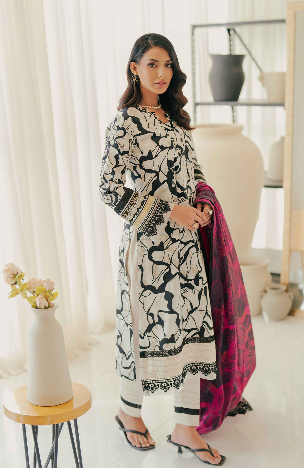 Zarka’s Printed Lawn  by Al Zohaib – 3-Piece Digital Printed Suite (ZC-SCS-24-07)