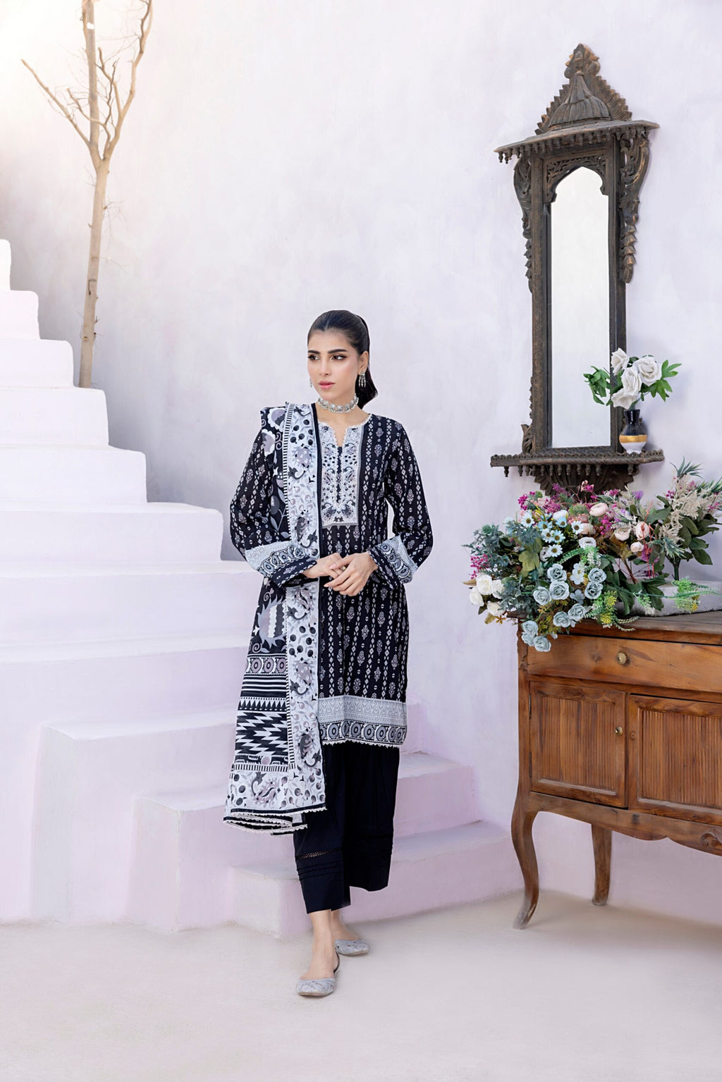 Zarka's Collection ZC-BNW-007 | 3 PC Printed Lawn by Regalia