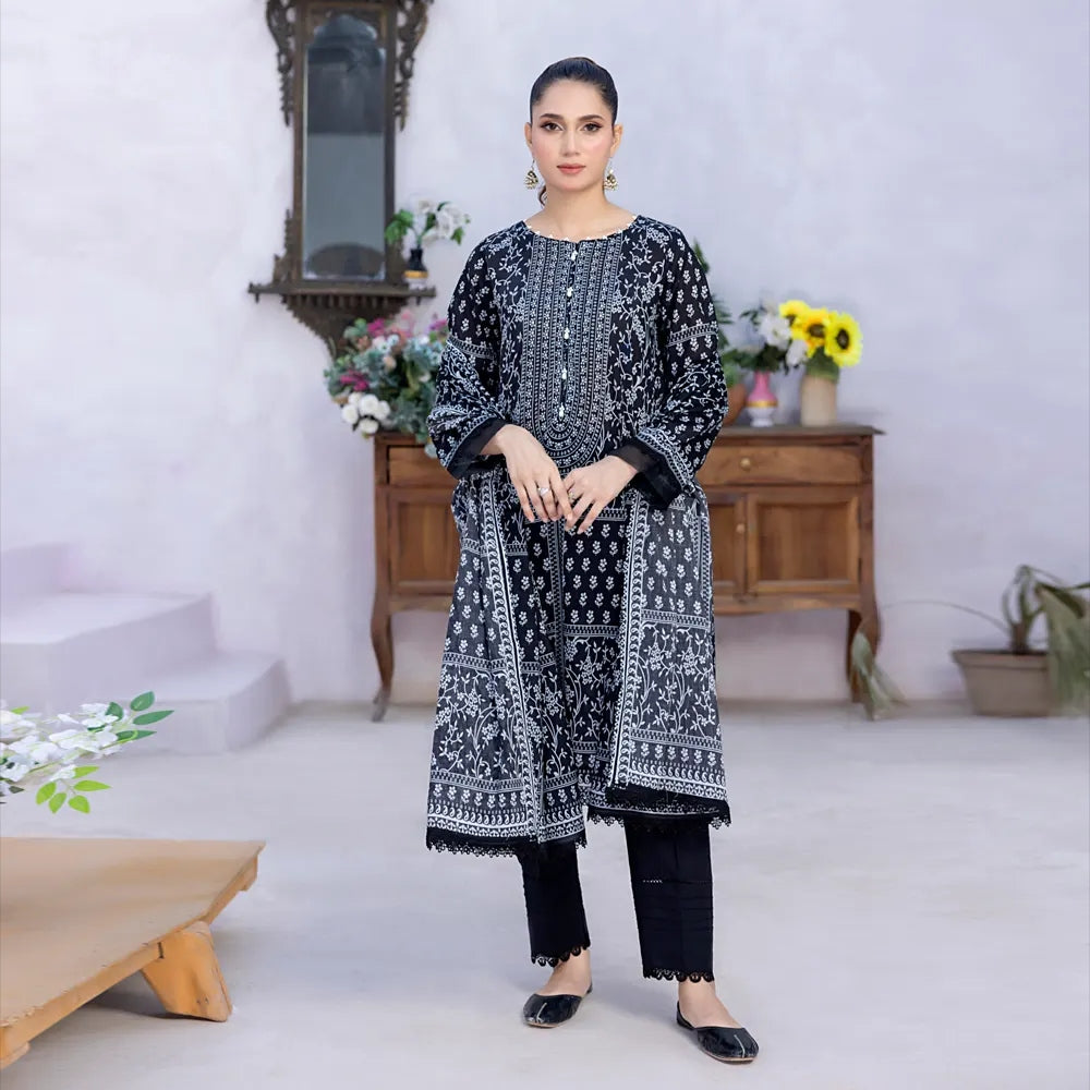Zarka's Collection ZC-BNW-009 | 3 PC Printed Lawn by Regalia