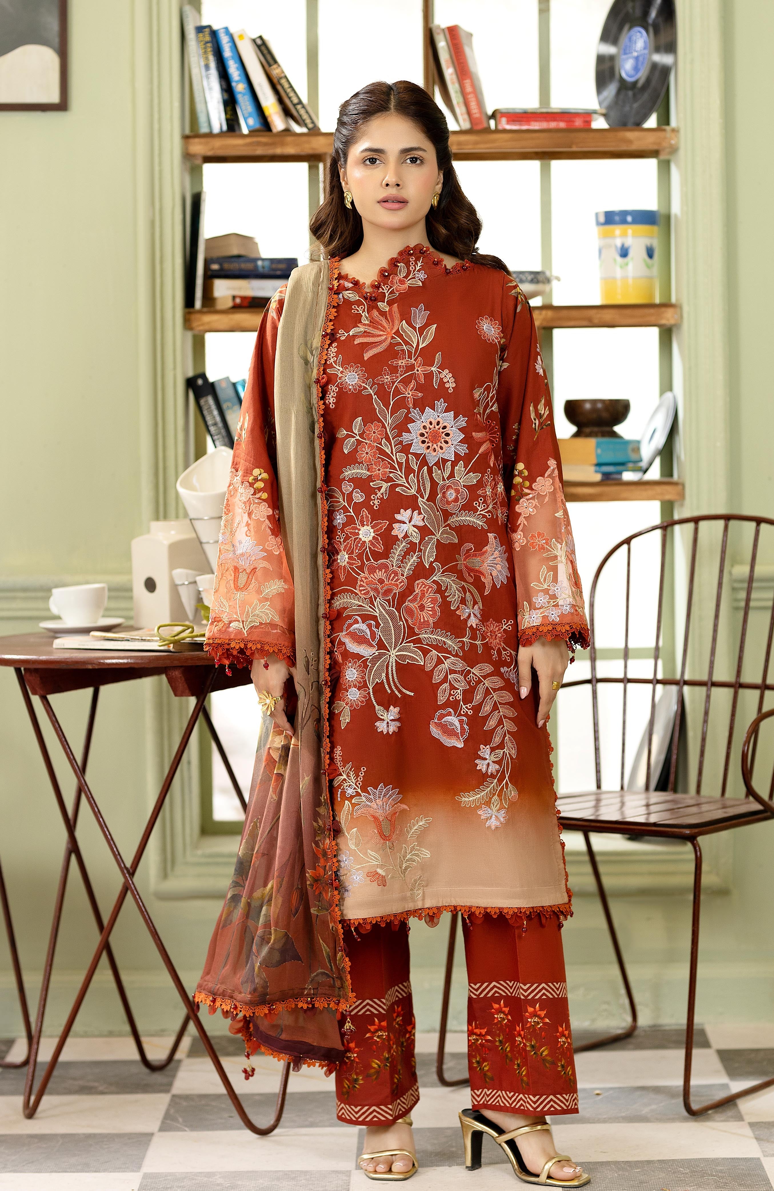 Zarka’s Luxury Lawn by Al Zohaib – 3-Piece Printed & Embroidered Suite (ZC-WS26-16)