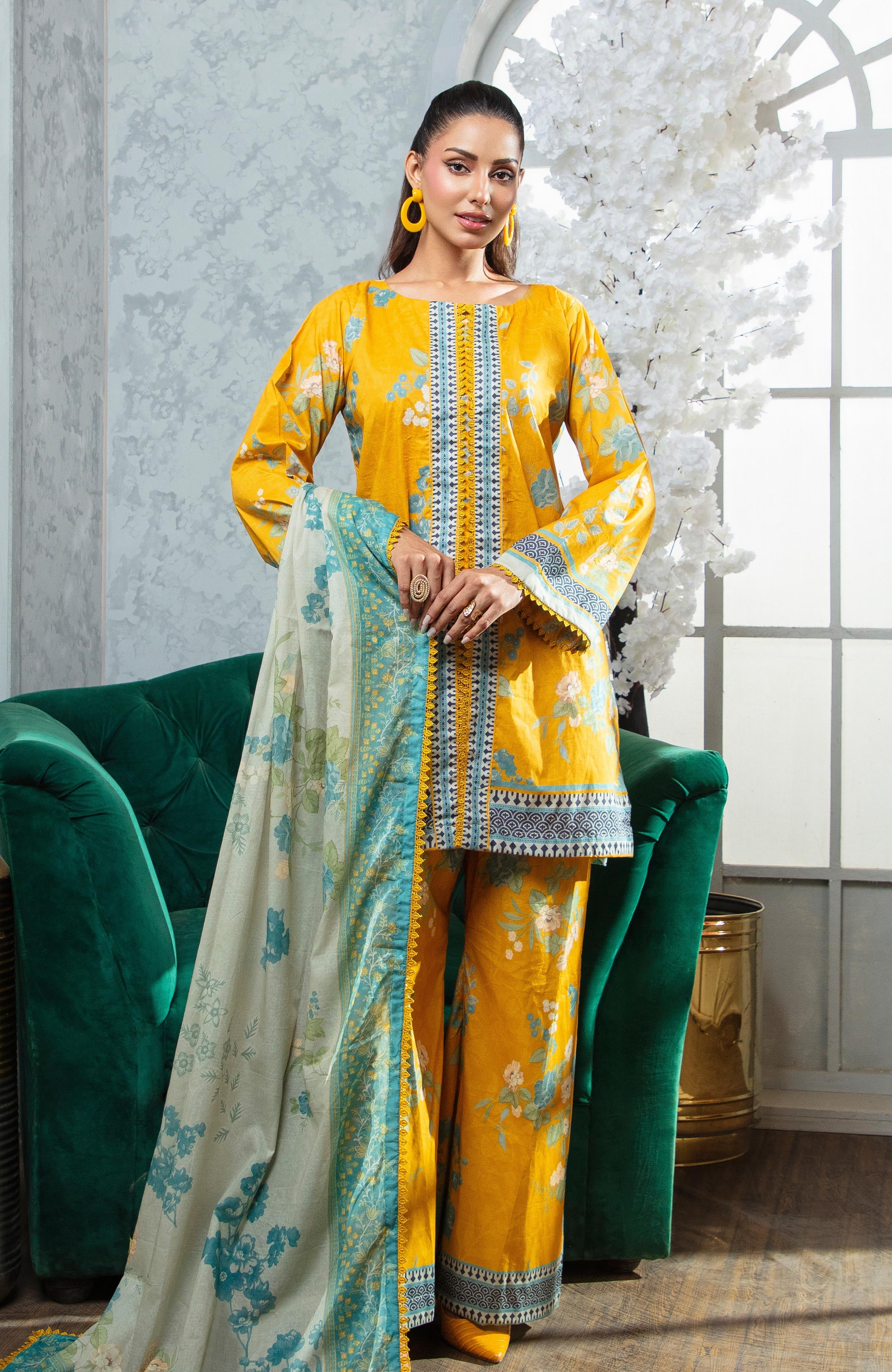 Zarka’s Printed Lawn Series by Al Zohaib – Coco Cords 3-Piece Unstitched Lawn (ZC-CC-26-06)