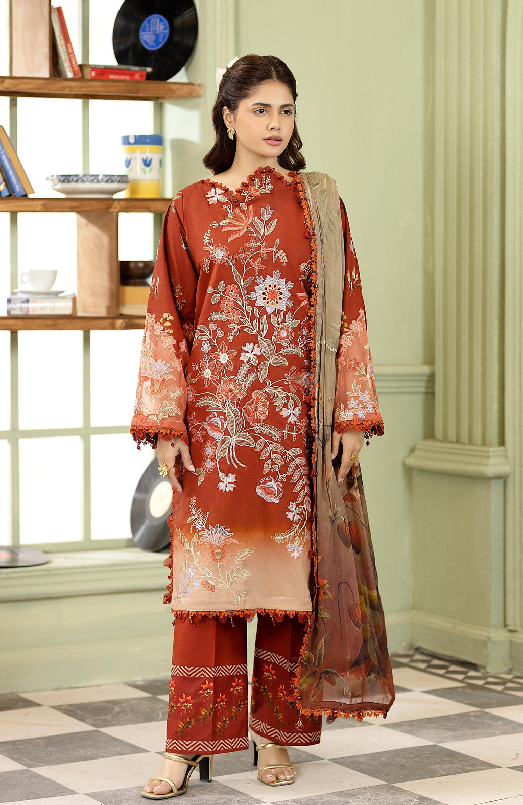 Zarka’s Luxury Lawn by Al Zohaib – 3-Piece Printed & Embroidered Suite (ZC-WS26-16)