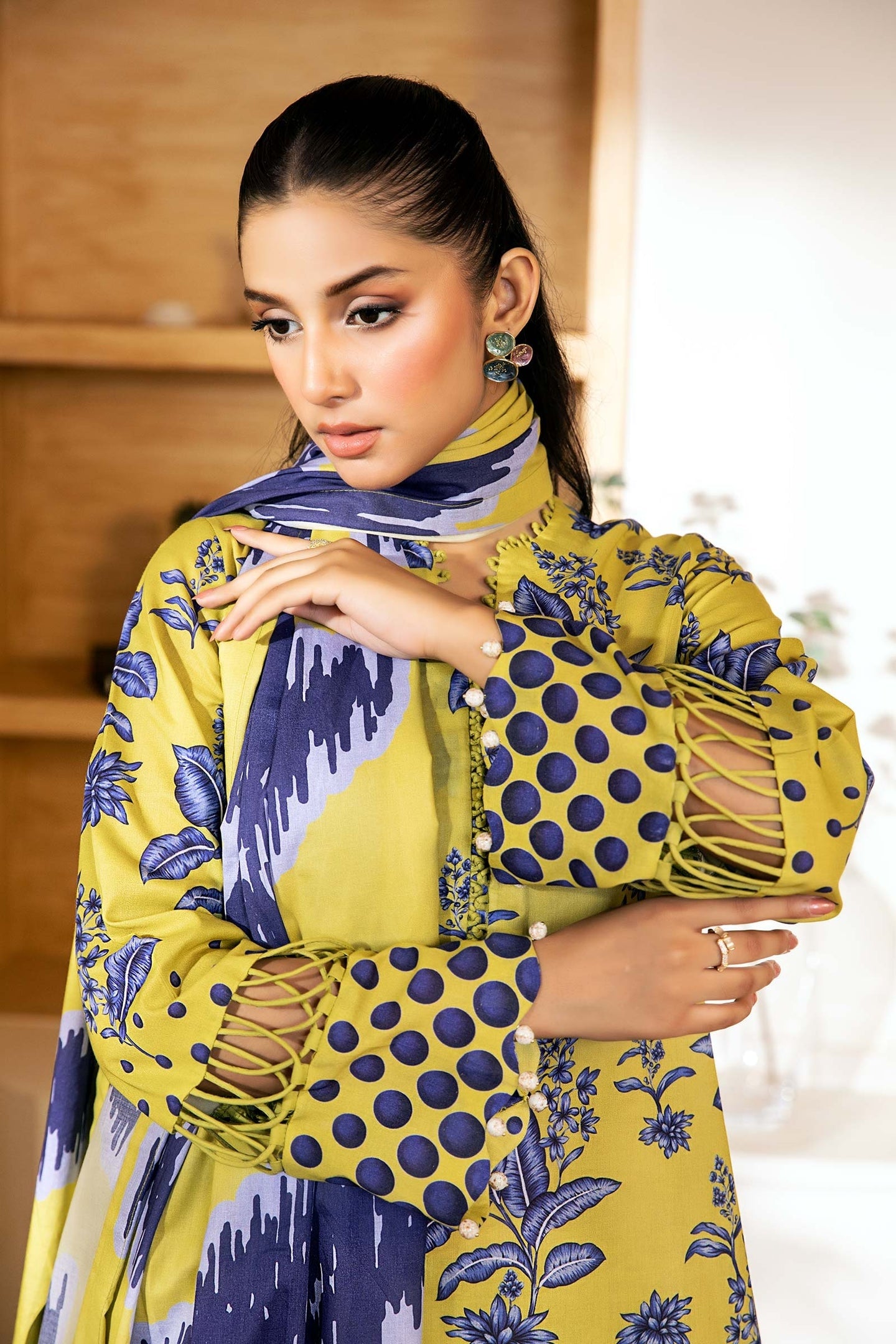 Zarka's Collection MB-ELHV3-01 | 3 PC Luxury Lawn by Maria B