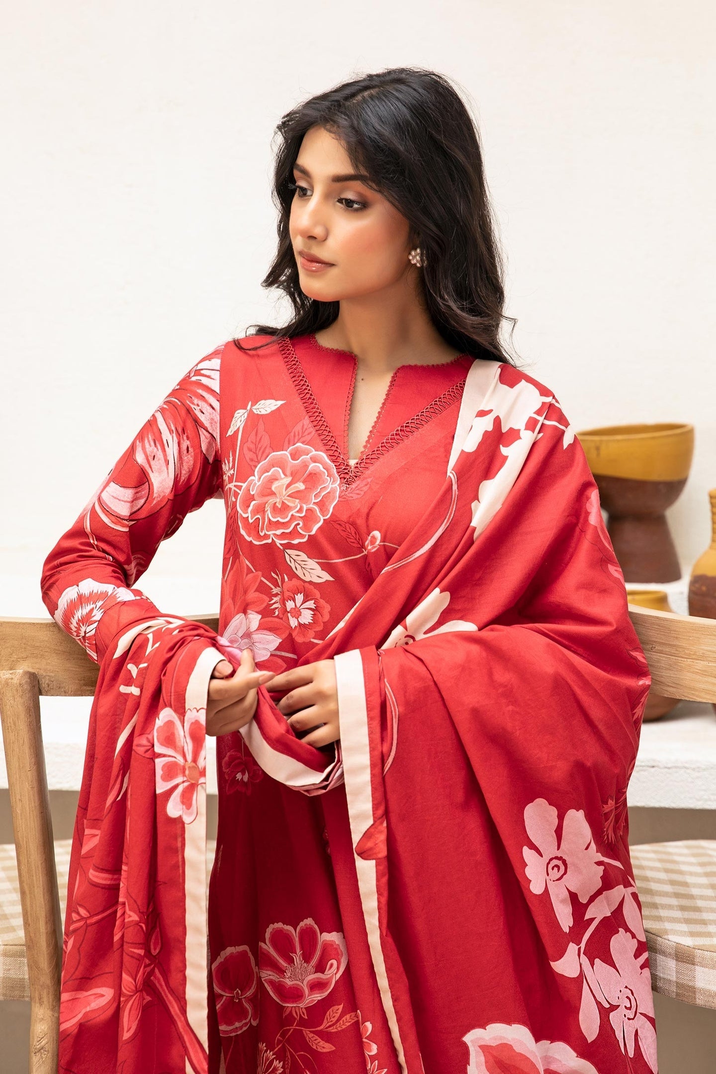 Zarka's Collection ZC-ELH-002 | 3 PC Printed Lawn by Maria B