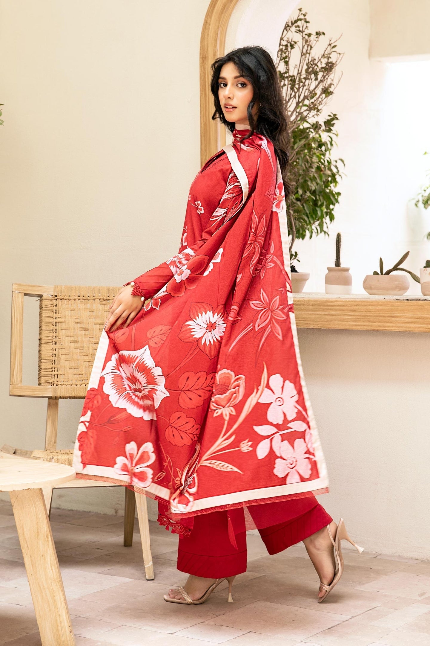 Zarka's Collection ZC-ELH-002 | 3 PC Printed Lawn by Maria B