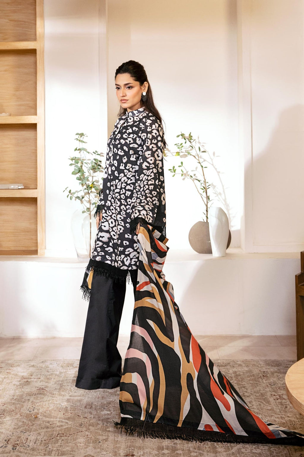Zarka's Collection ZC-ELH-007 | 3 PC Printed Lawn by Maria B