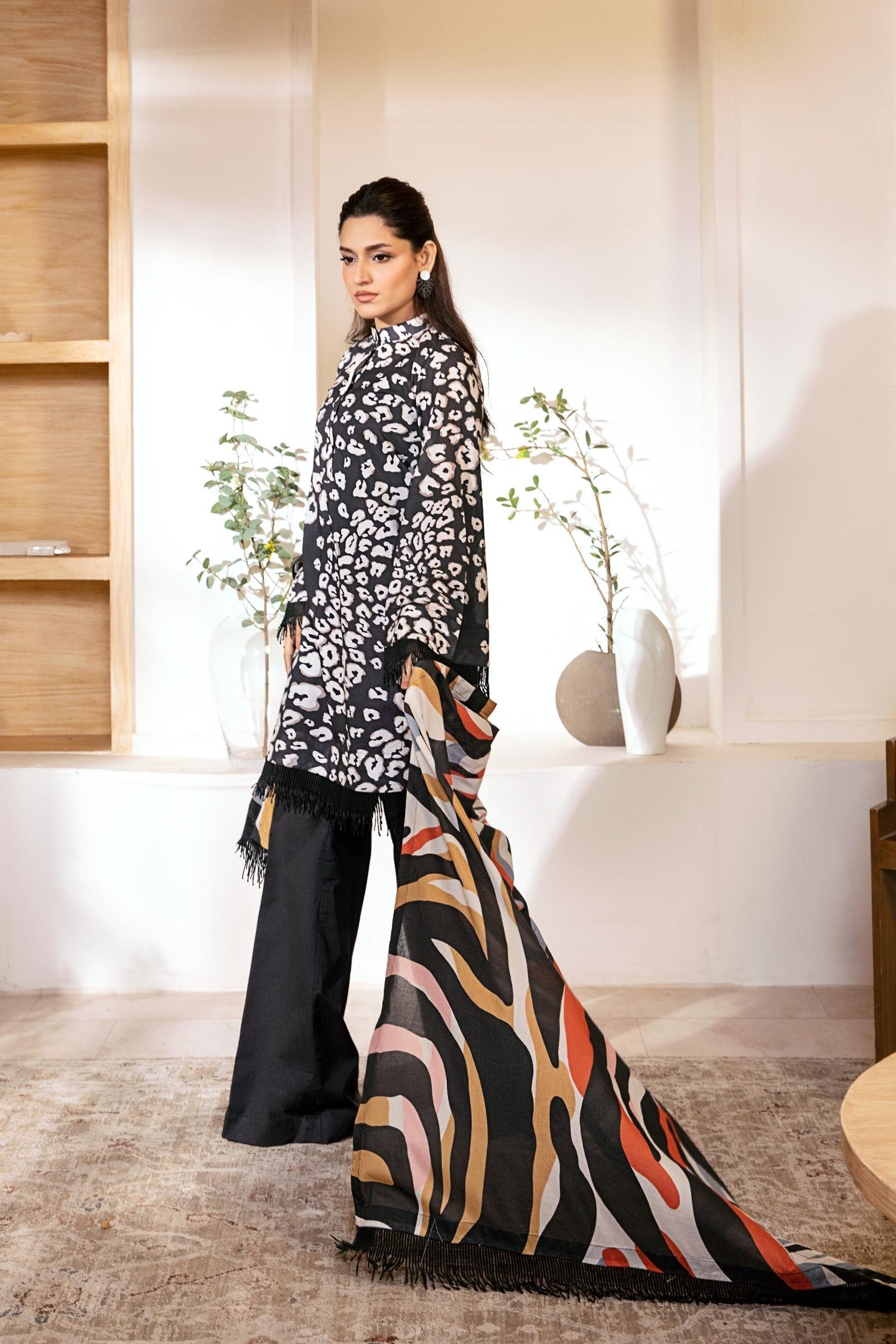Zarka's Collection ZC-ELH-007 | 3 PC Printed Lawn by Maria B