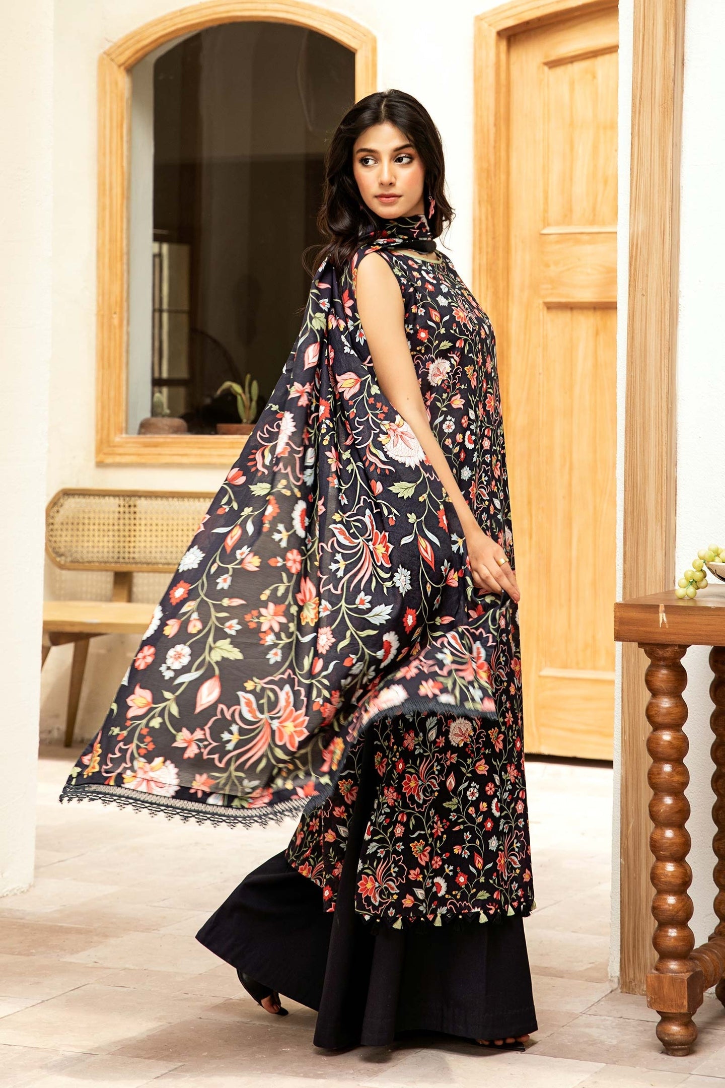 Zarka's Collection ZC-ELH-008 | 3 PC Printed Lawn by Maria B