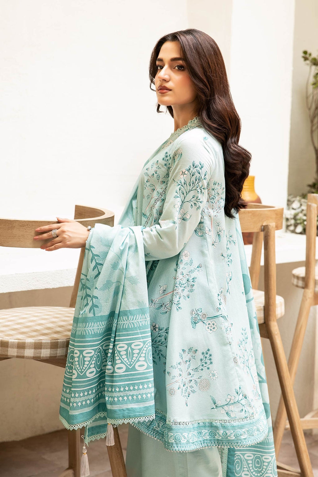 Zarka's Collection ZC-ELH-009 | 3 PC Printed Lawn by Maria B