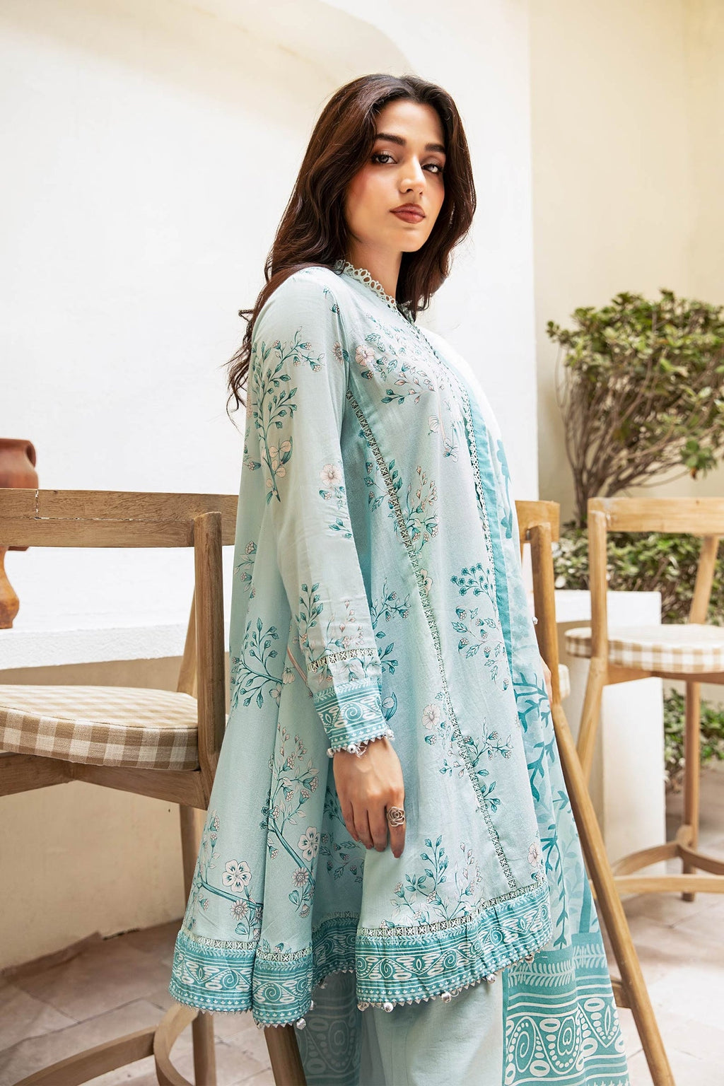 Zarka's Collection ZC-ELH-009 | 3 PC Printed Lawn by Maria B
