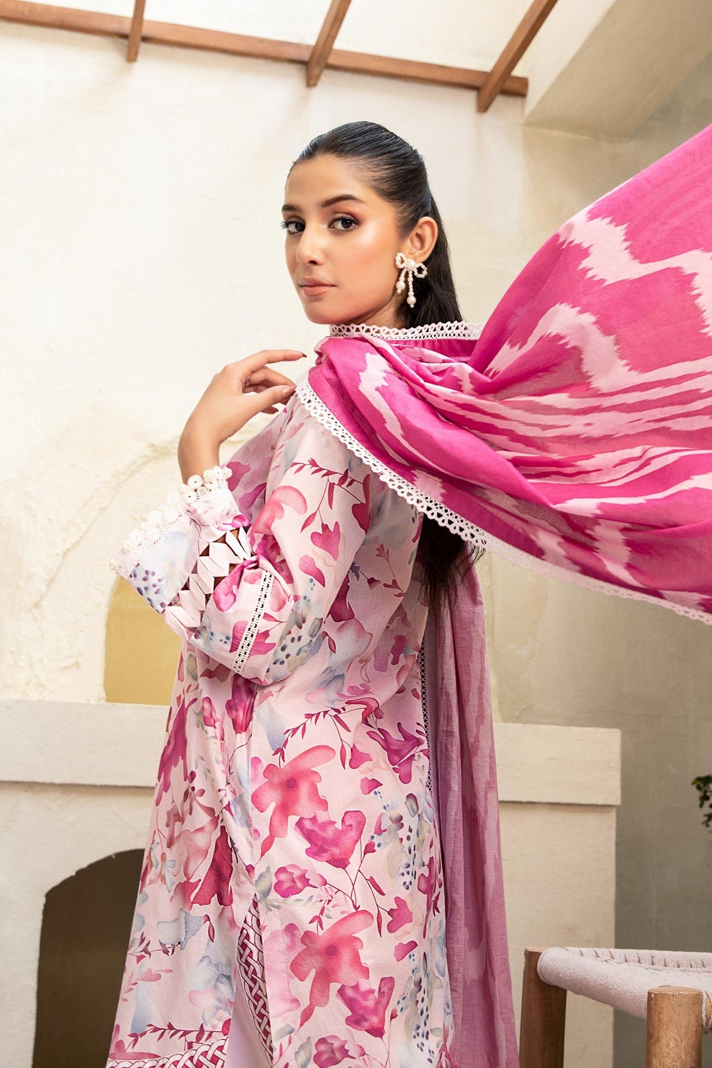 Zarka's Collection ZC-ELH-011 | 3 PC Printed Lawn by Maria B