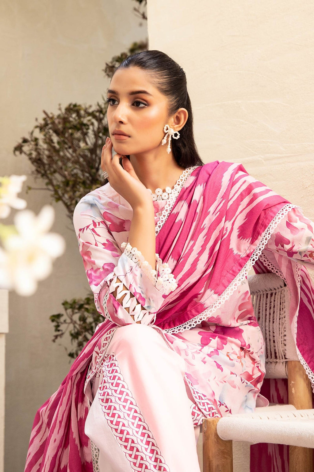 Zarka's Collection ZC-ELH-011 | 3 PC Printed Lawn by Maria B
