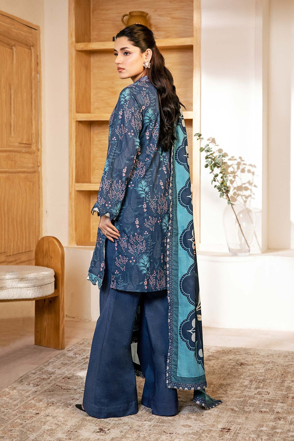 Zarka's Collection ZC-ELH-012 | 3 PC Printed Lawn by Maria B