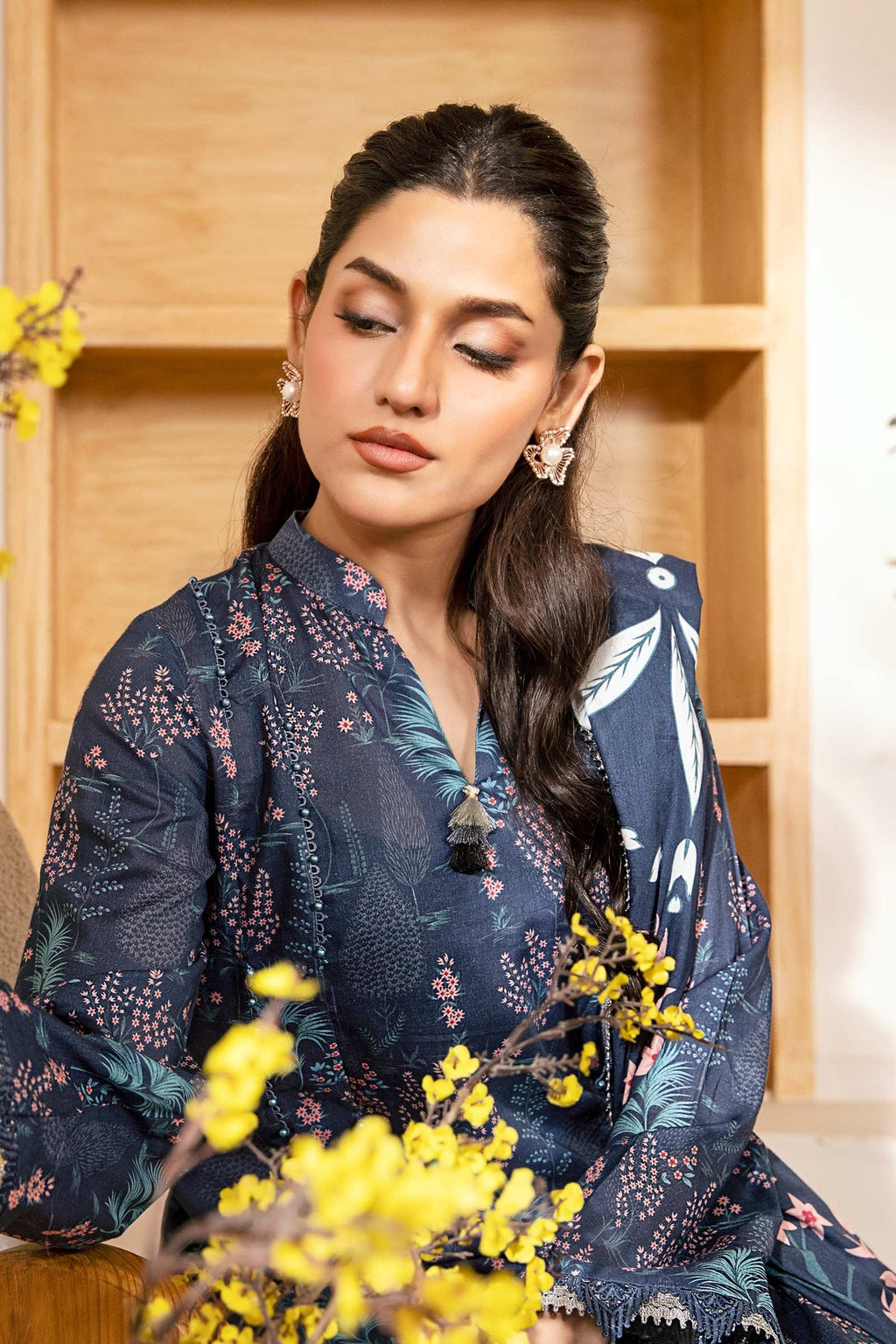 Zarka's Collection ZC-ELH-012 | 3 PC Printed Lawn by Maria B